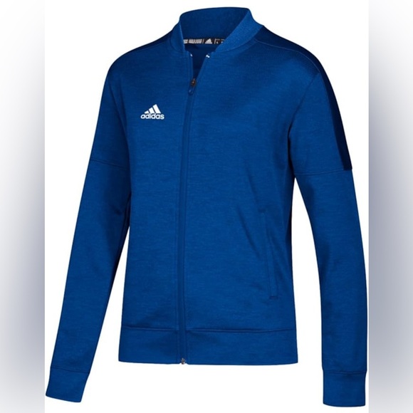 ADIDAS Men’s TI Bomber Jacket Blue Size M Lightweight Full Zip - Picture 1 of 6